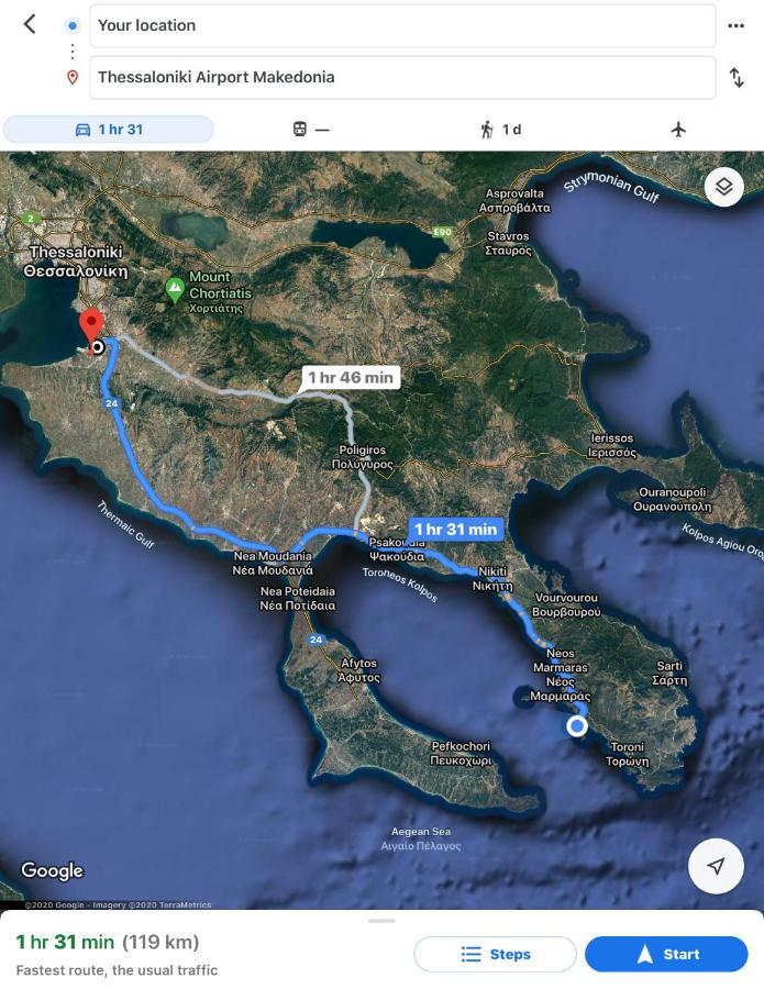 Hidden Gem Sithonia Metochi Agias Kiriakis Exterior foto